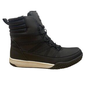 STQ Women’s Black Insulated Faux Fur Lined  Winter Lace-Up Boots Size 11